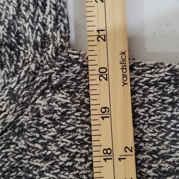 J. Jill Women Turtleneck Sweater Medium Gray White Knit Rolled Hem Soft Comfy - Picture 11 of 12